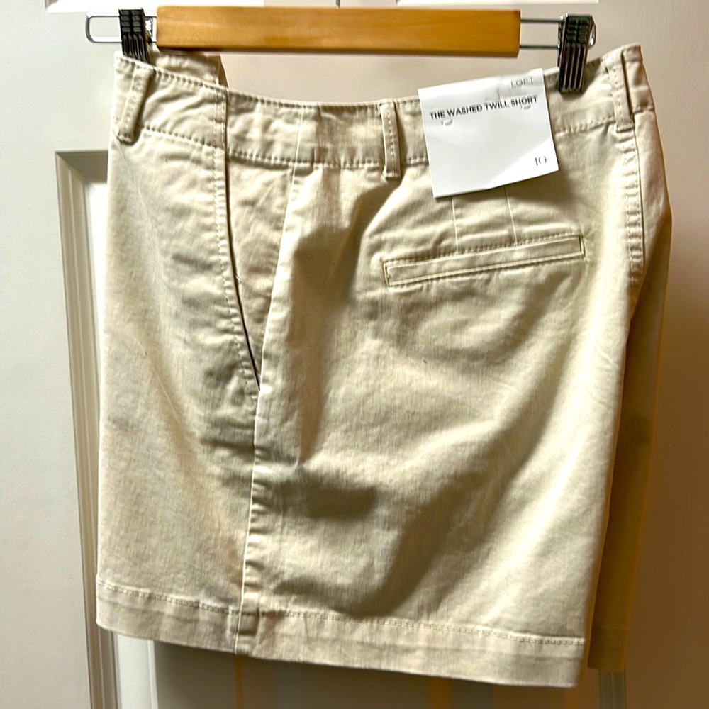LOFT Women's Size 10 NEW W/Tags The Washed Twill Short